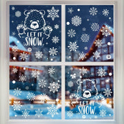AivaToba 203 Pcs Christmas Window Clings, Double Side Window Clings