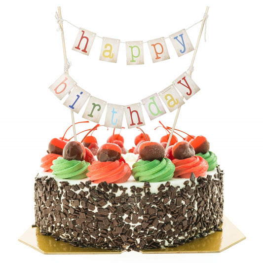 Cobee 2 Pcs Happy Birthday Banner Pull Flag Hanging Flags Party Decor Style B