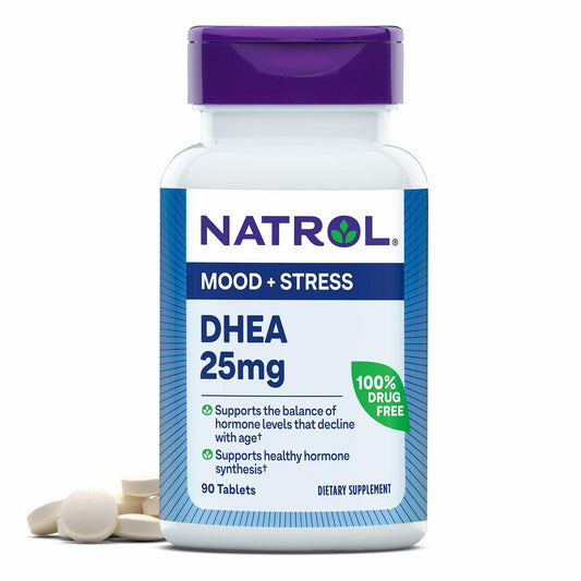 Natrol Mood & Stress DHEA 25mg Supplement 90 Tablets