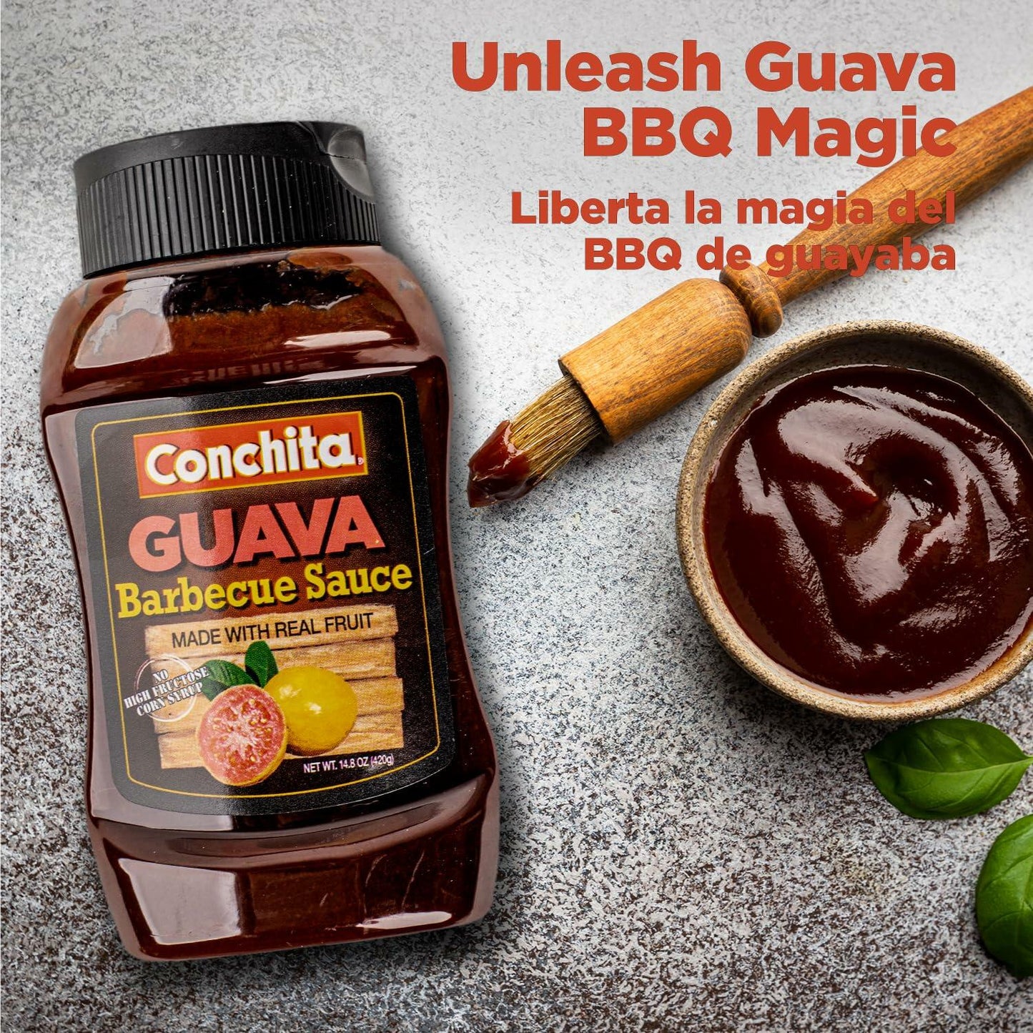 BestBy 2/25 Guava Barbecue Sauce 14oz Tropical Flavor Great for Grilling,Dipping