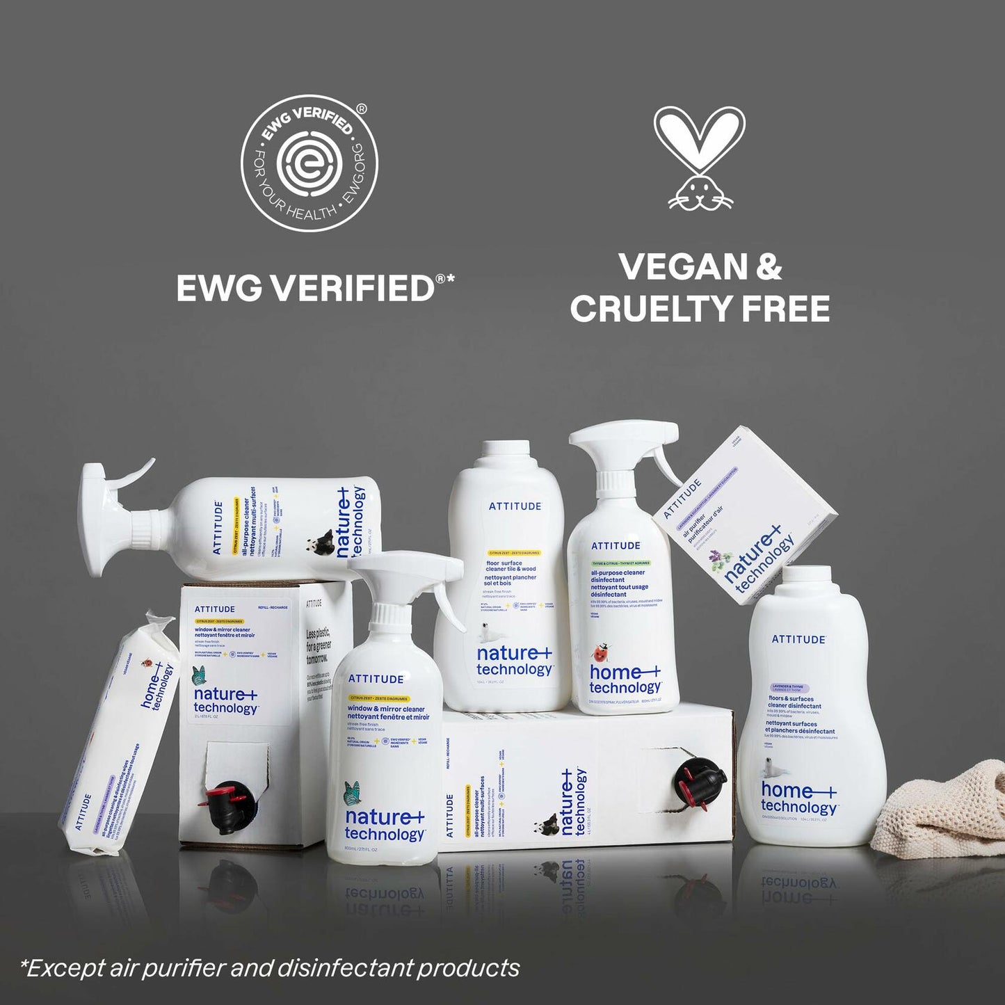 ATTITUDE Floor Cleaner Citrus Zest 35.2oz Vegan Plant-Based EWG Verified