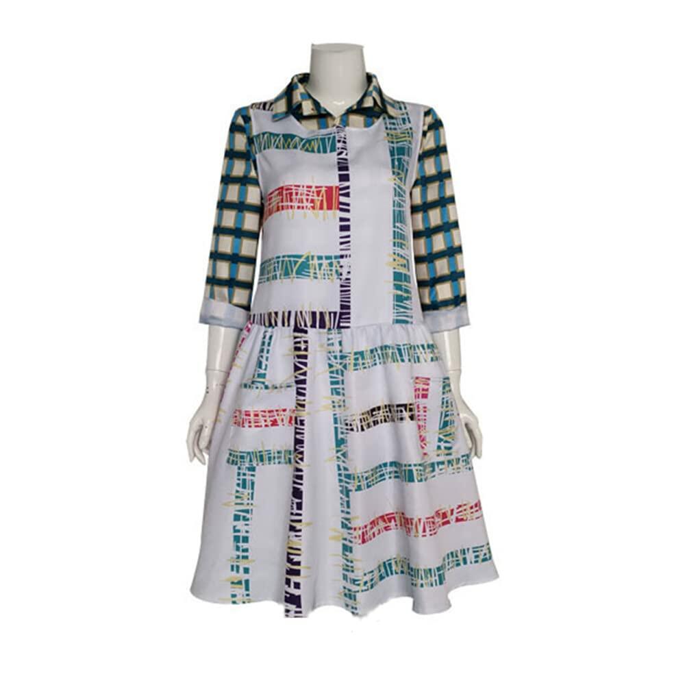 MYUPDALIN Women Halloween Eleven Costume Shirt Striped Dress