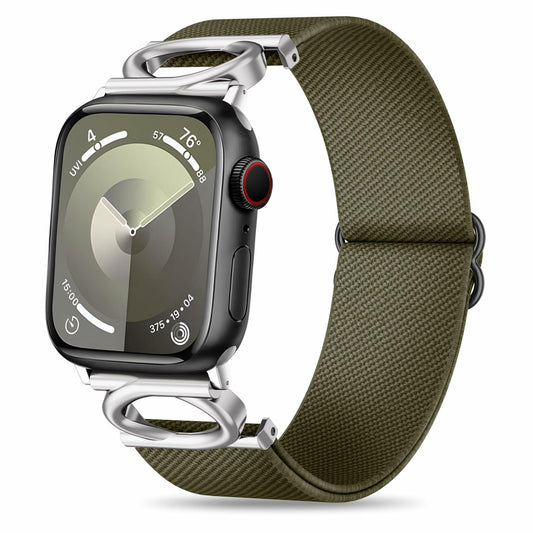 Double-C Nylon Band for Apple Watch 41/45mm Adjustable Strap Sage Green