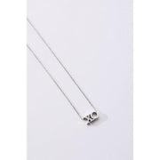 Tiny Tags Silver Plated XO Pendant Necklace Silver