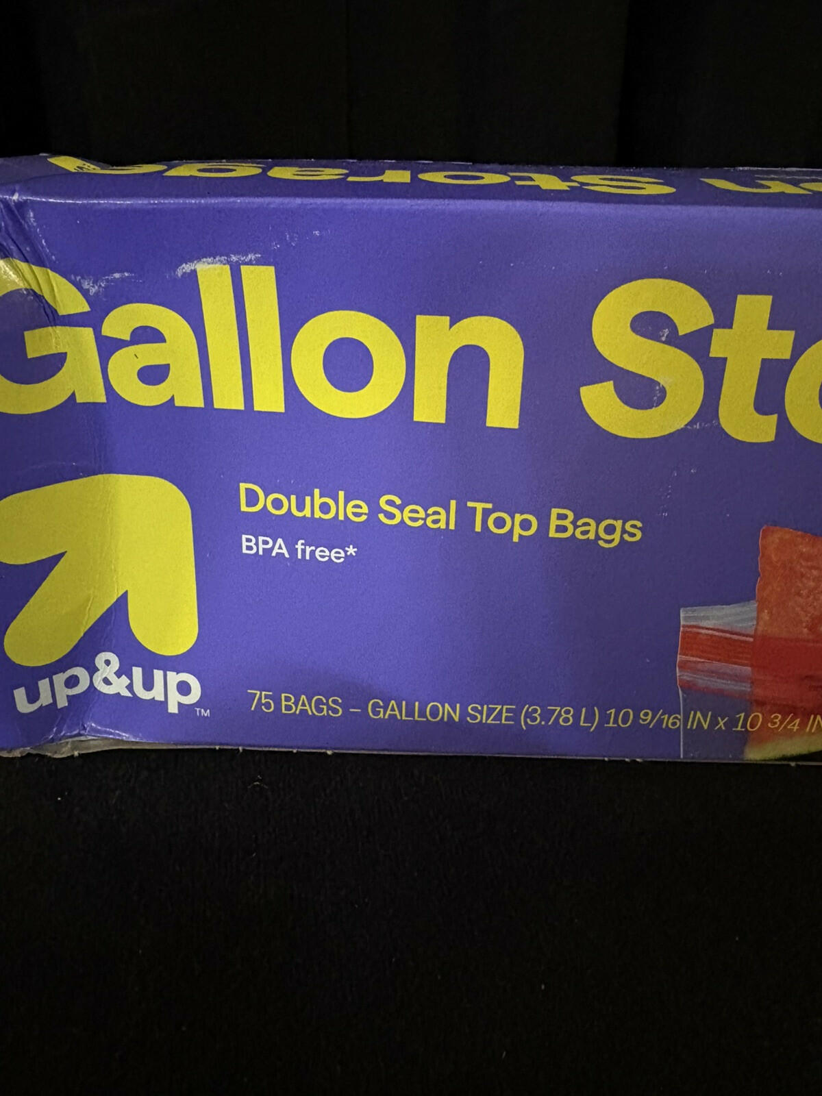 [Like New] Up&Up Double Seal Gallon Zip Seal Bags Clear 75 Count BPA Free