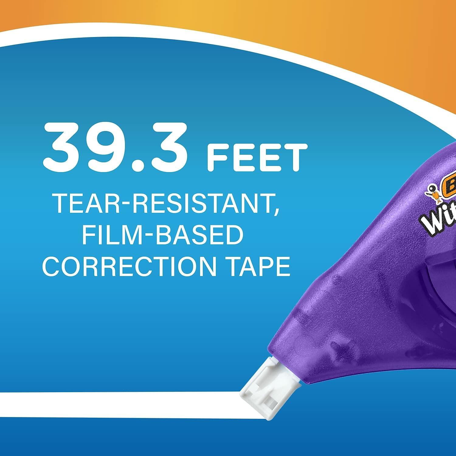 Bic Wite-Out Brand Correction Tape White 39.3 Feet 2-Count