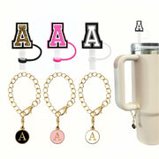 [Like New] IN Chenthy 3PCS 10mm Letter Straw Cover Cap Initial Charms for Stanley 30&40 Oz