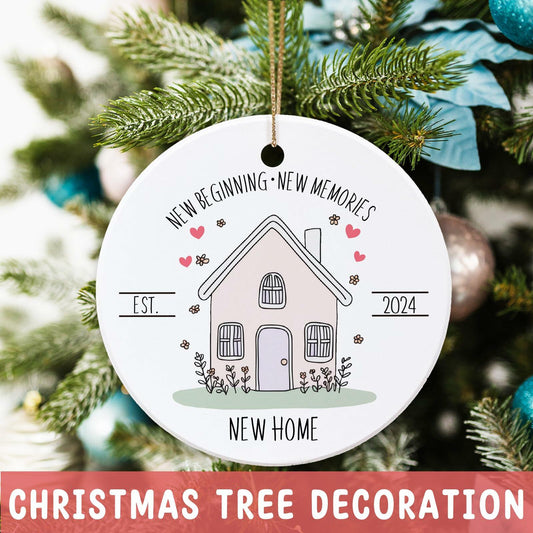 New Home Ornament 2024 First Christmas Housewarming Gift for Couples