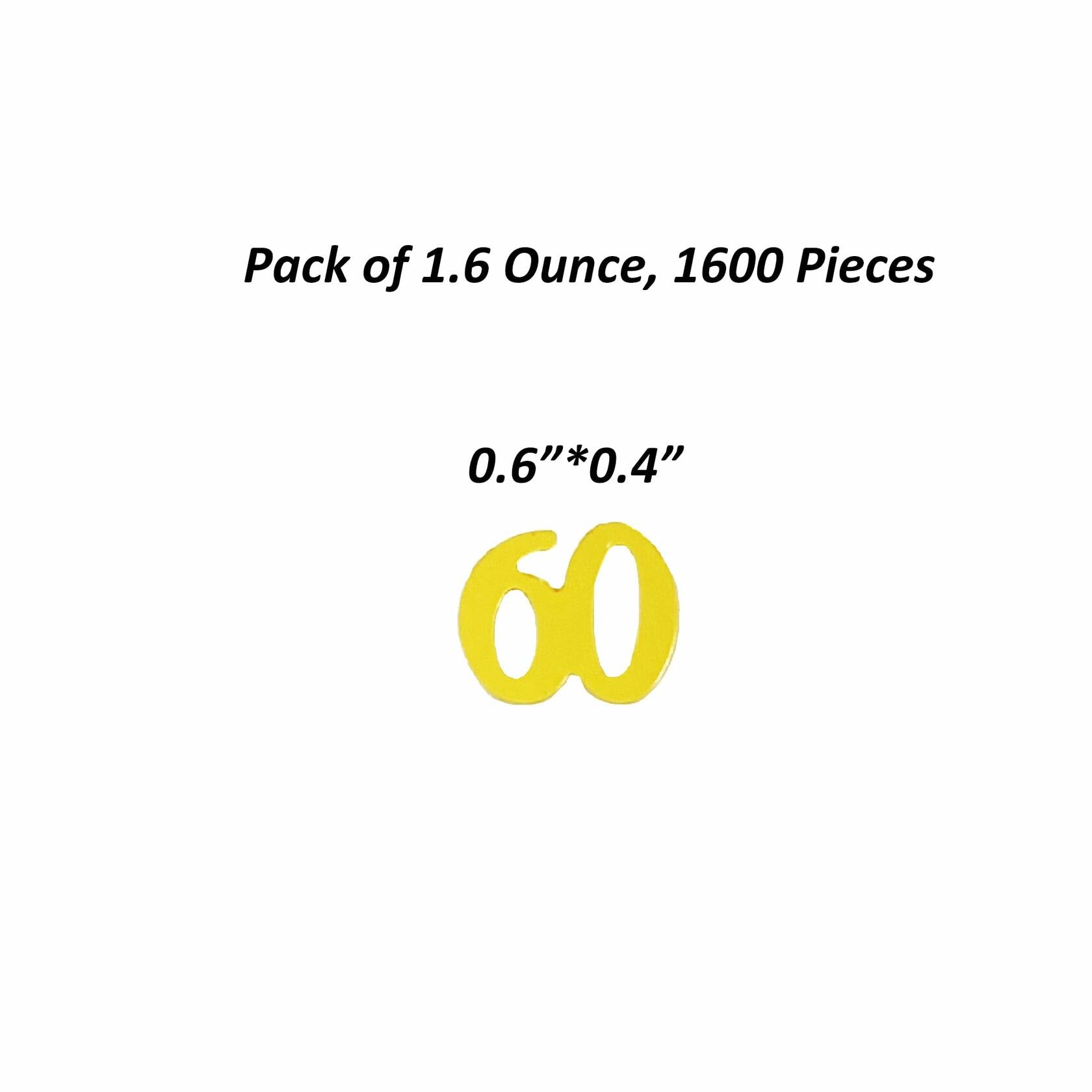 JNSAXMI 60 Confetti Number 60 Sequins 60th Anniversary Table Scatter Gold