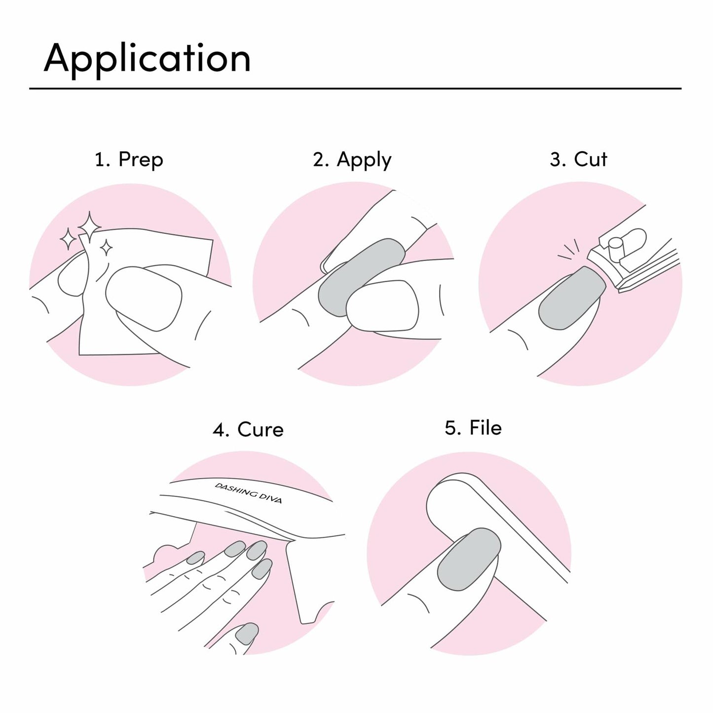 Dashing Diva Glaze Nail Strip Set Rainbow Pop 32 Strips 4-Piece Kit