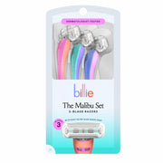 Billie Disposable Razors for Women The Malibu Set Multicolor Pack of 3