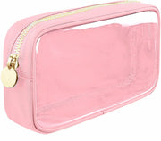 PRRQFJZS Clear Cosmetic Bag Waterproof Travel Makeup Organizer M-Pink