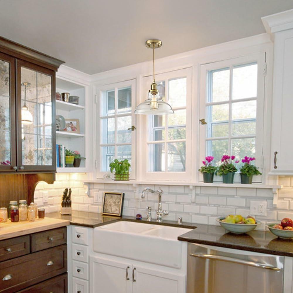 [Like New] CLAXY Ecopower Edison Vintage 1-Light Industrial Pendant Glass Hanging Light