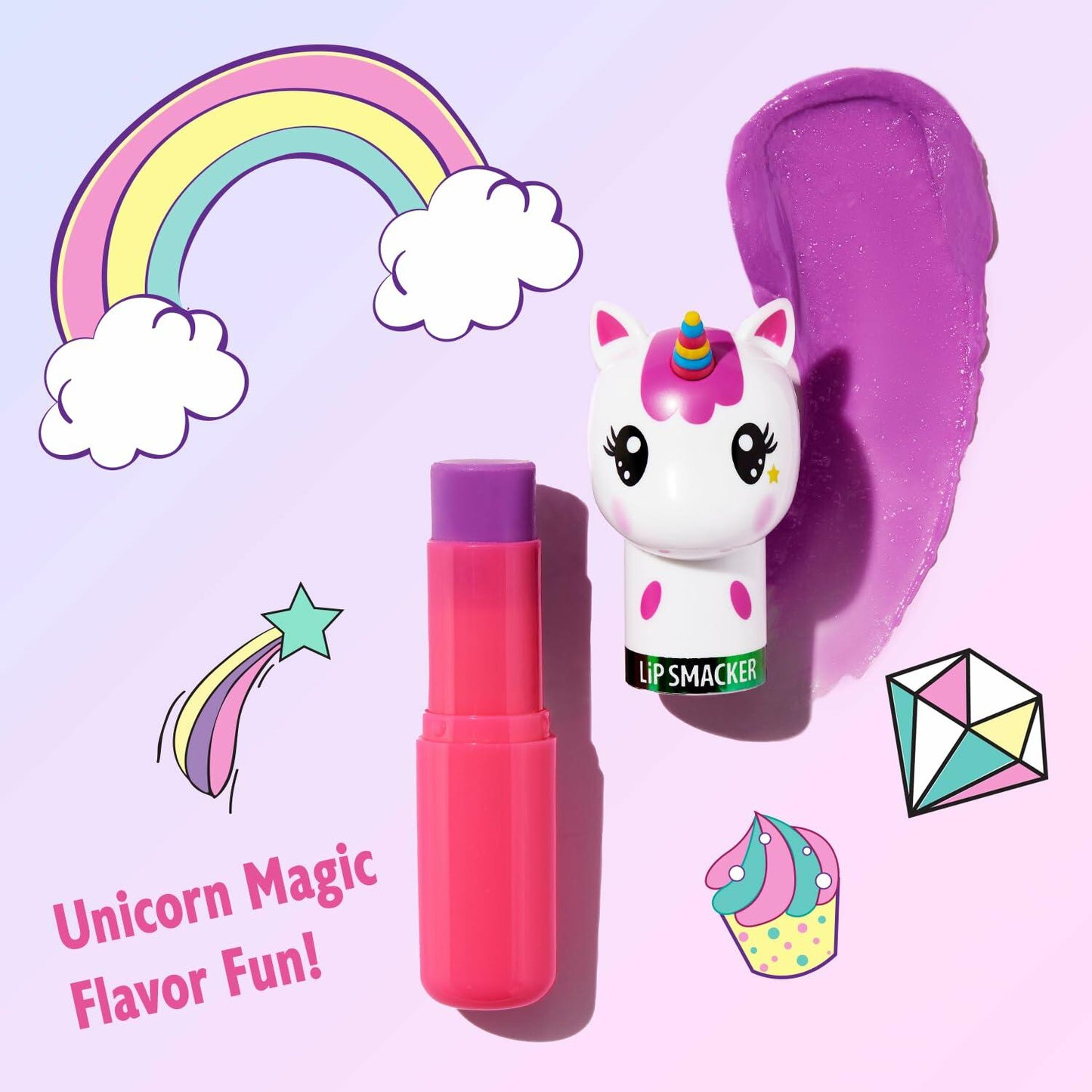 [Like New] Lip Smacker Lippy Pals Unicorn Magic Lip Balm 0.14oz Moisturizing Vegan