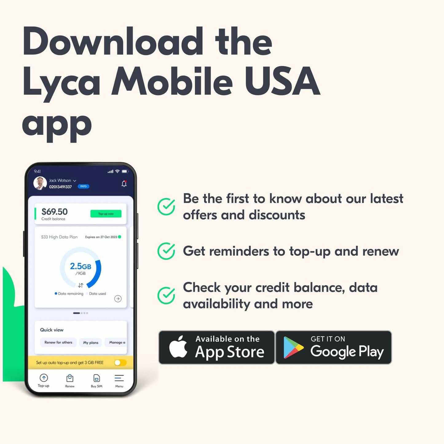 Lyca Mobile USA 5G/4G SIM Starter Kit Free Trial 300 Min/Text/MB 7 Days