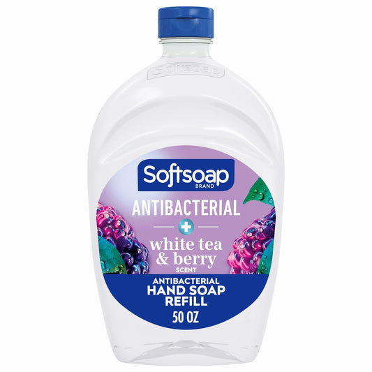 Softsoap Antibacterial Liquid Hand Soap Refill White Tea & Berry 50oz Clear