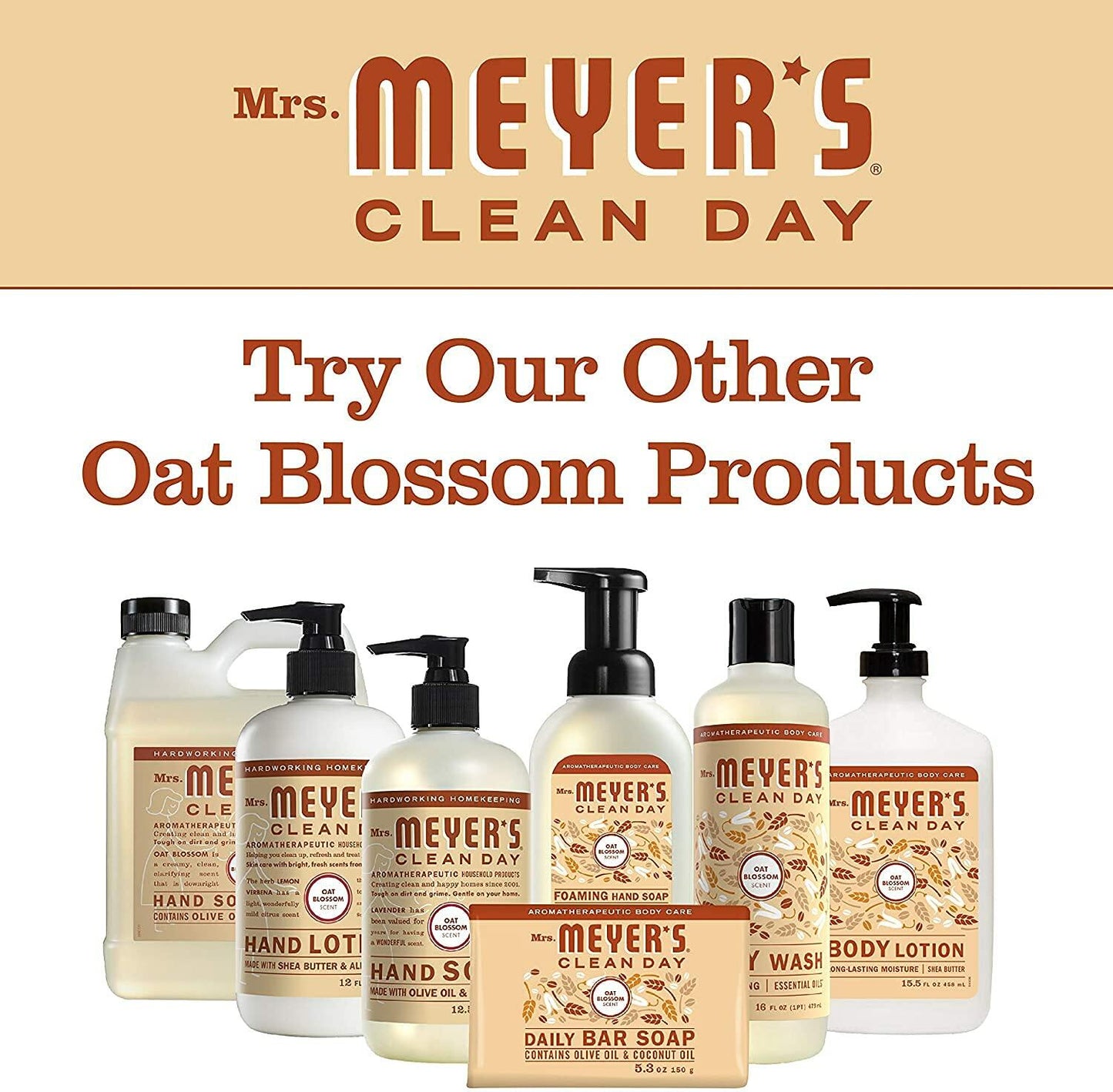 MRS. MEYER'S CLEAN DAY Hand Soap Oat Blossom Biodegradable 12.5 fl oz