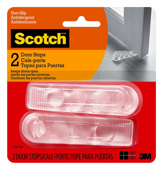 Scotch Door Stoppers 2 Count 1-1/8in Flexible Material Snug Fit SP947