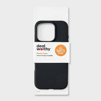 dealworthy iPhone 16 Pro Case Black Wireless Charging Compatible
