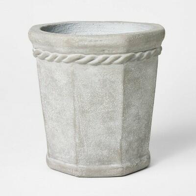Threshold Octagon Concrete Planter Small Gray - Studio McGee Design