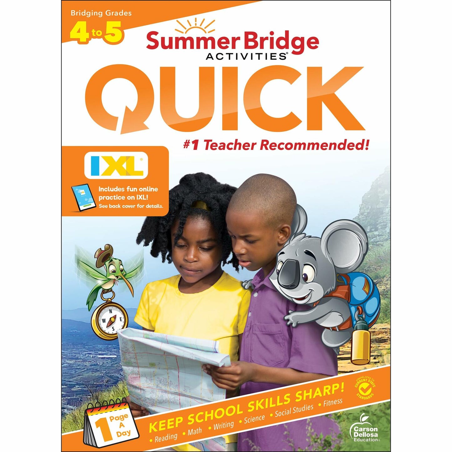 Summer Bridge Activities 4th to 5th Grade Workbook All Subjects Math Language