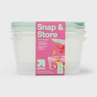 up&up Snap & Store Rectangle Food Storage Containers 48 fl oz 2ct
