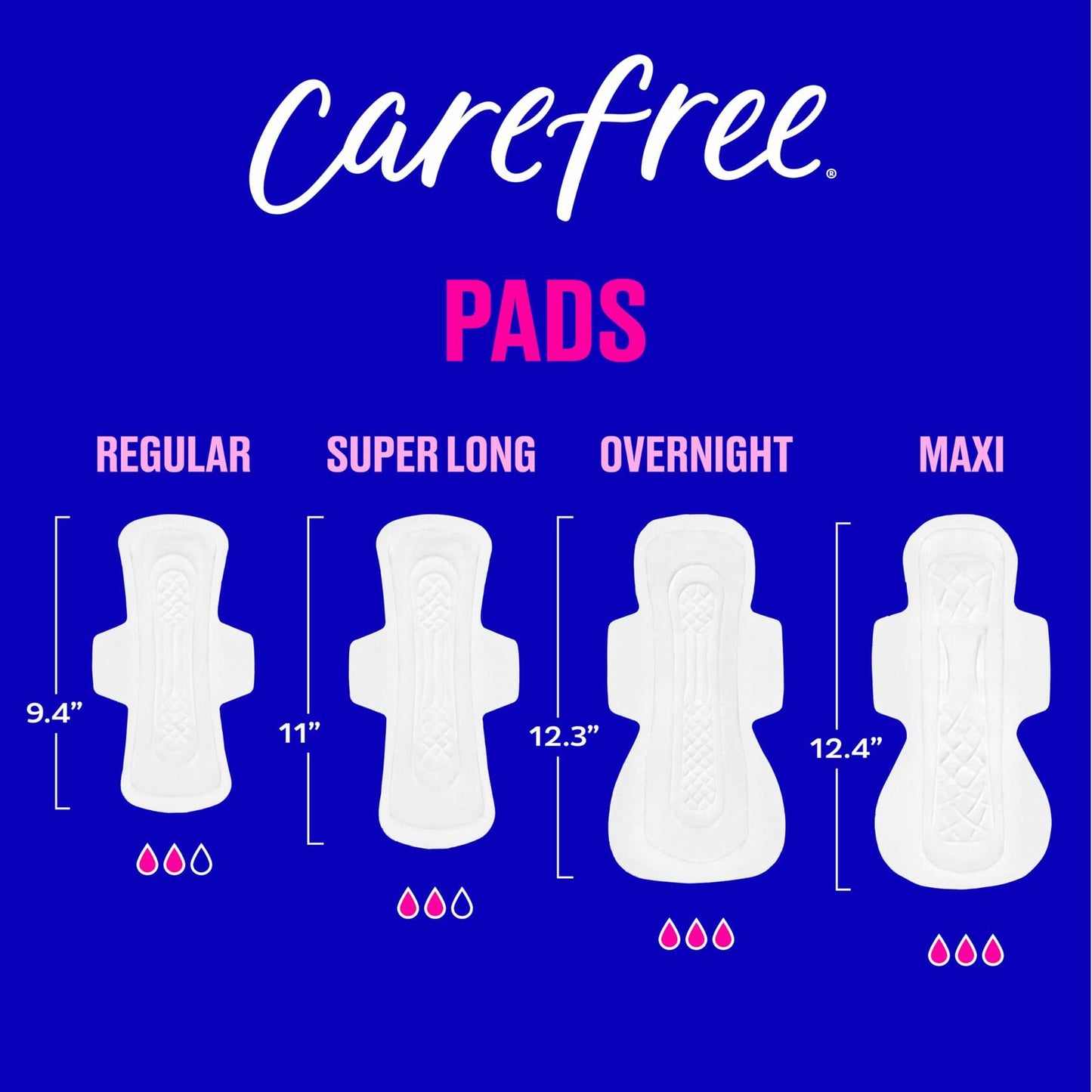 Carefree Ultra Thin Overnight Pads with Wings 40ct