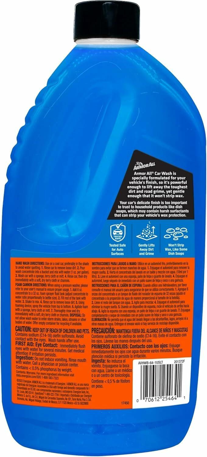 Armor All Car Wash Soap Foaming Car Wash Supplies 64 Fl Oz