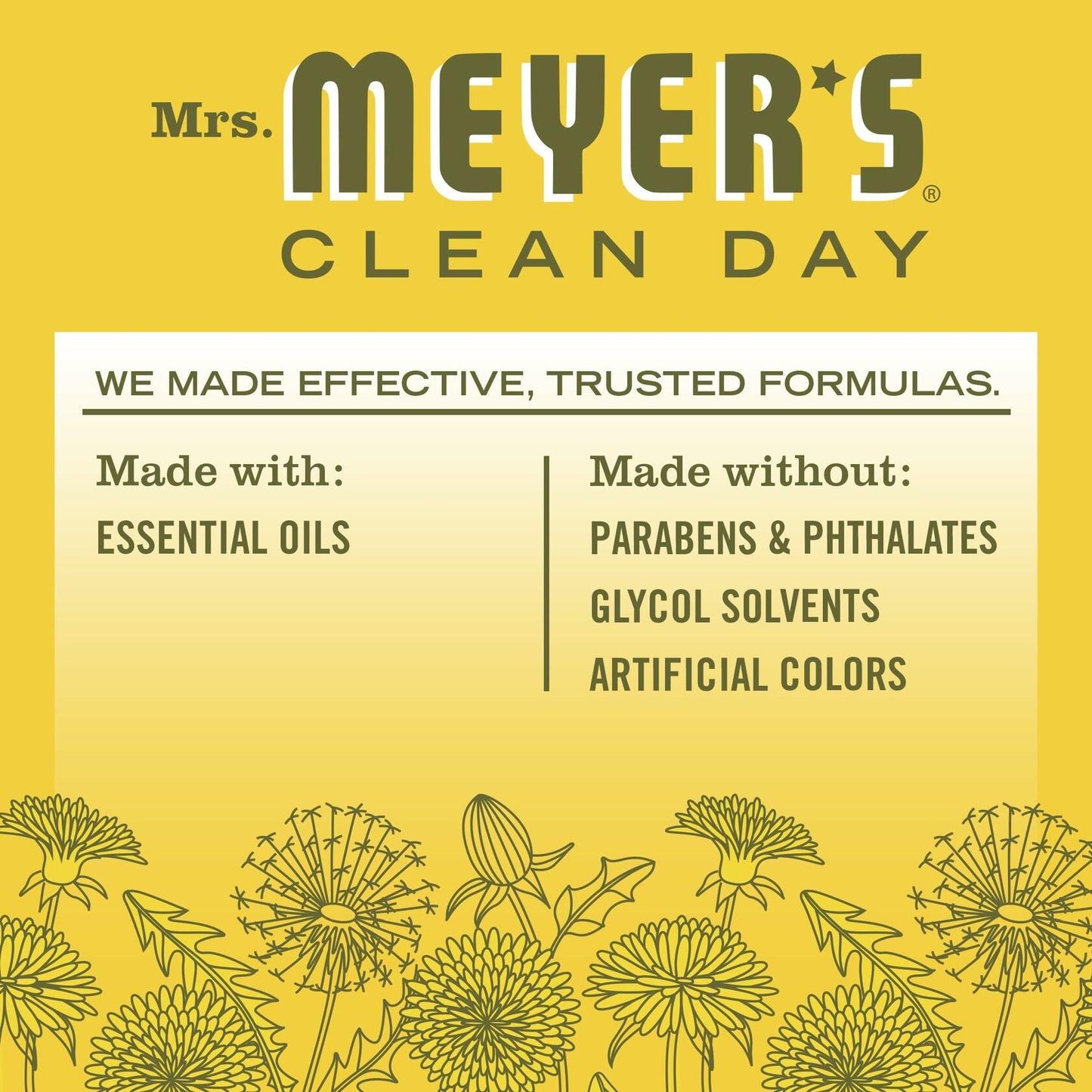 Mrs. MEYER'S CLEAN DAY Multi-Surface Everyday Cleaner Dandelion 16oz
