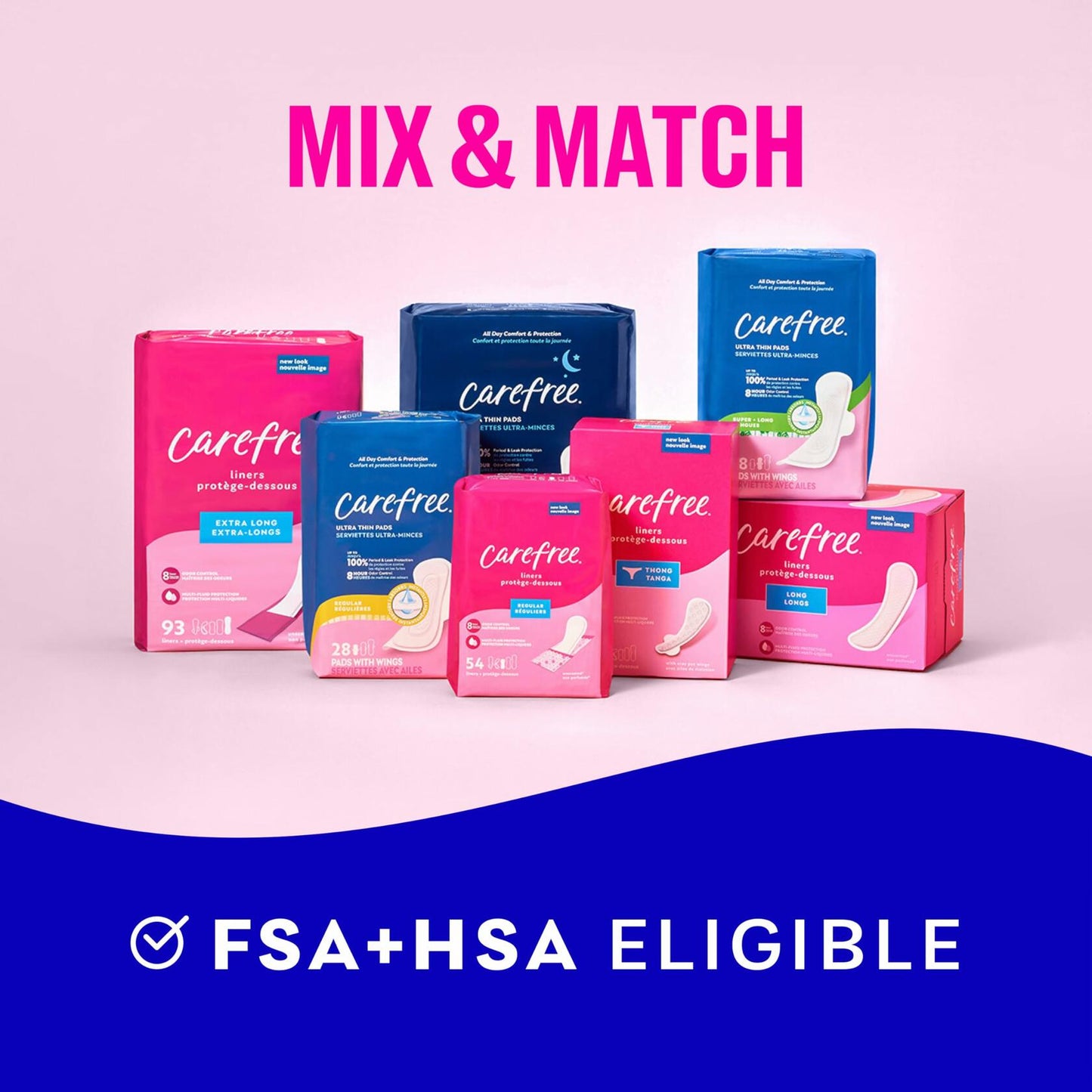 Carefree Ultra Thin Overnight Pads with Wings 40ct