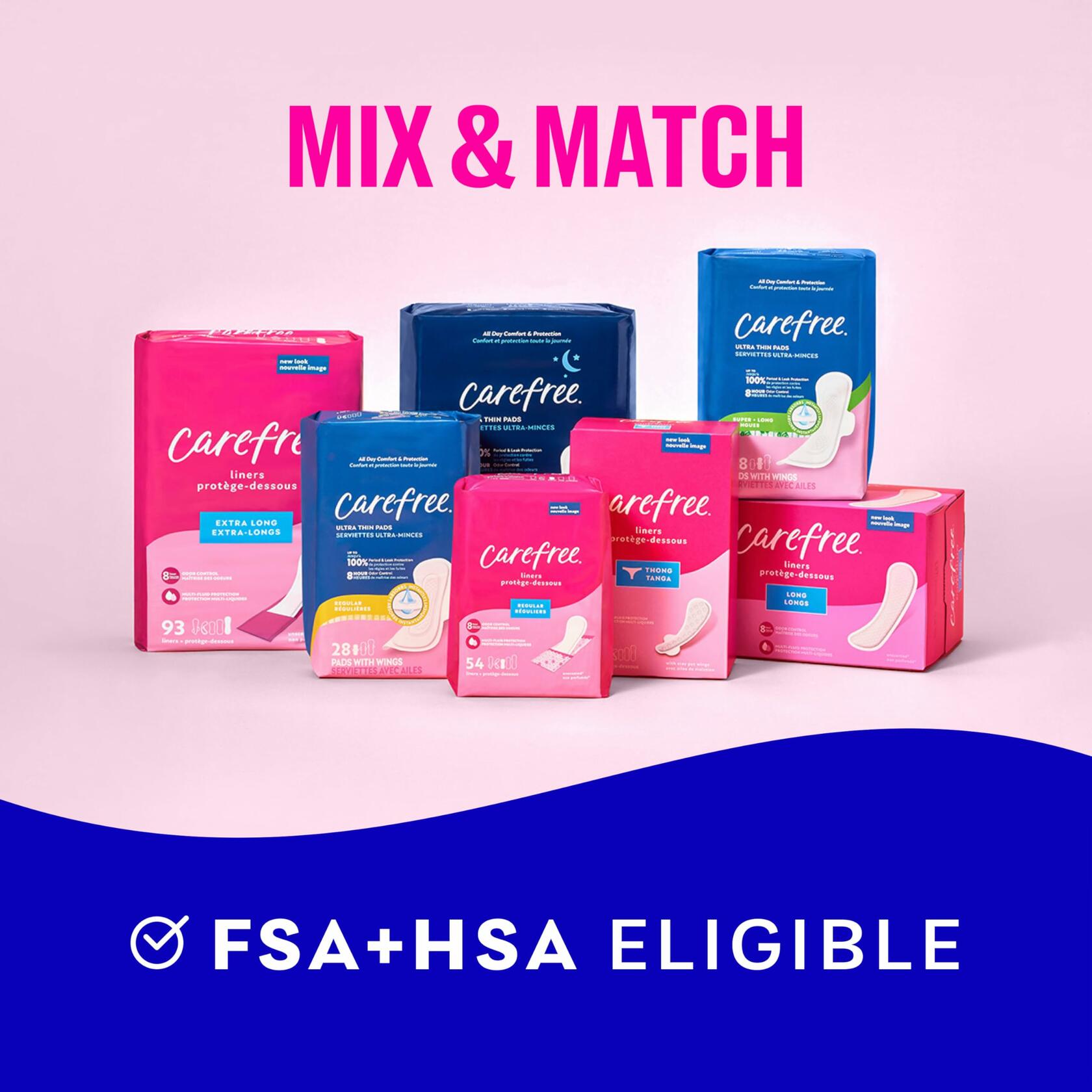 Carefree Ultra Thin Overnight Pads with Wings 40ct