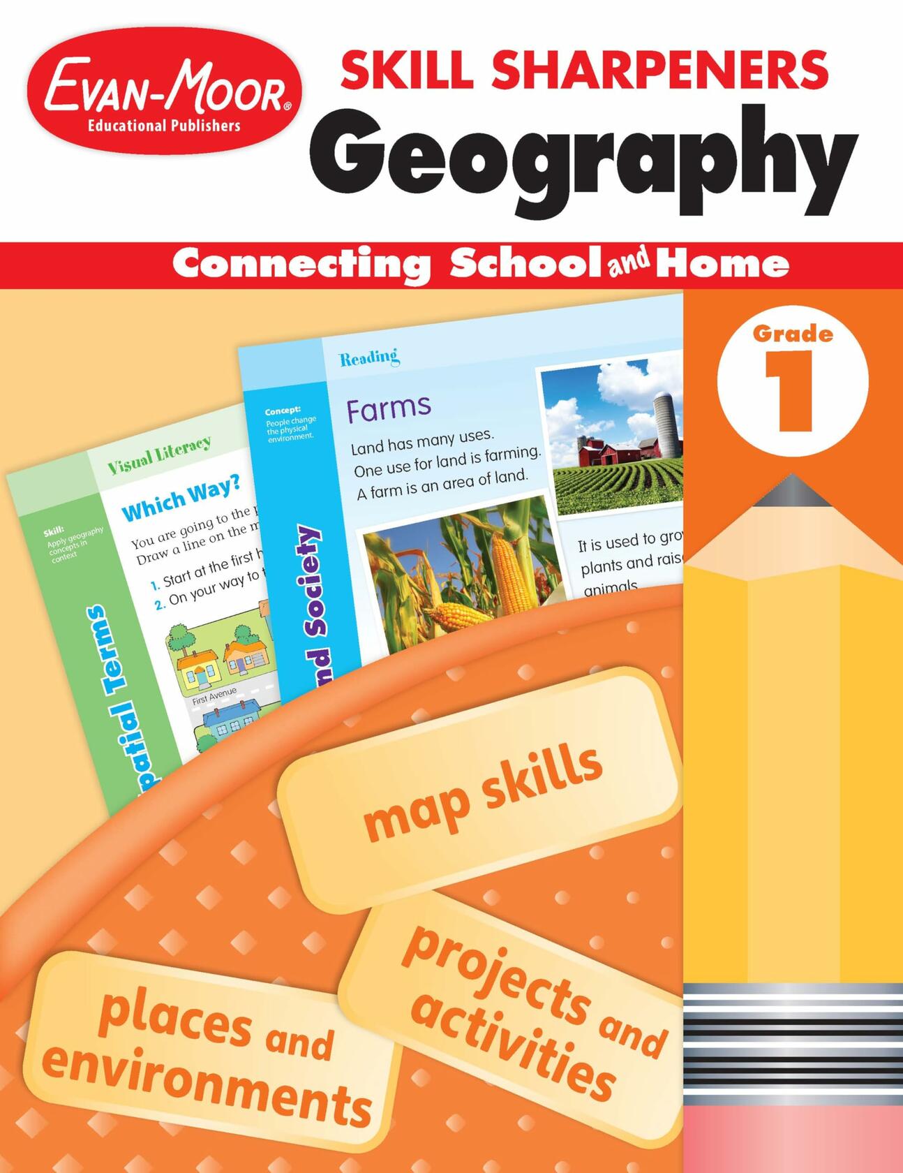 Evan-Moor Skill Sharpeners Geography Workbook Grade 1 Paperback