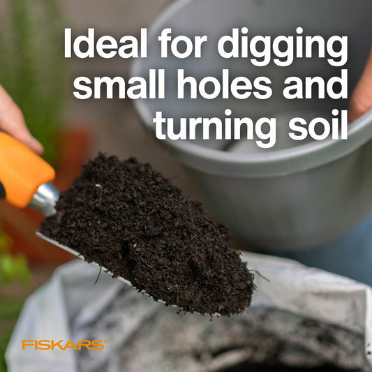 Fiskars Ergo Garden Trowel Heavy Duty Hand Tool with Hanging Hole
