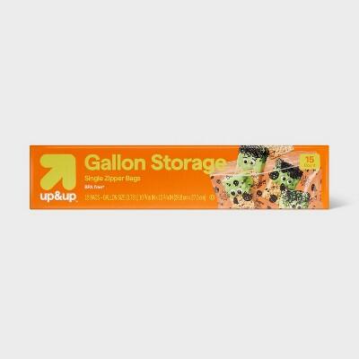up&up Halloween Gallon Storage Bags Multi-Print 15ct BPA-Free Polyethylene