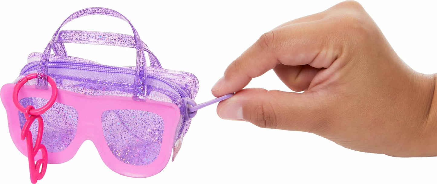 Barbie Deluxe Sunglasses Bag & Multicolor Gingham Dress Fashion Doll Clothes