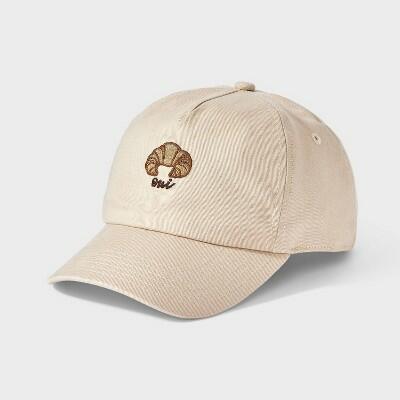 Oui Girls Croissant Baseball Hat Beige Size OSFM