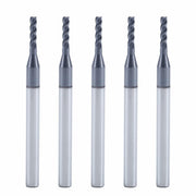 XYunEnZ ISB 1/16'' Carbide Square End Mill Set 5 Flute Micro Grain 5 Pcs