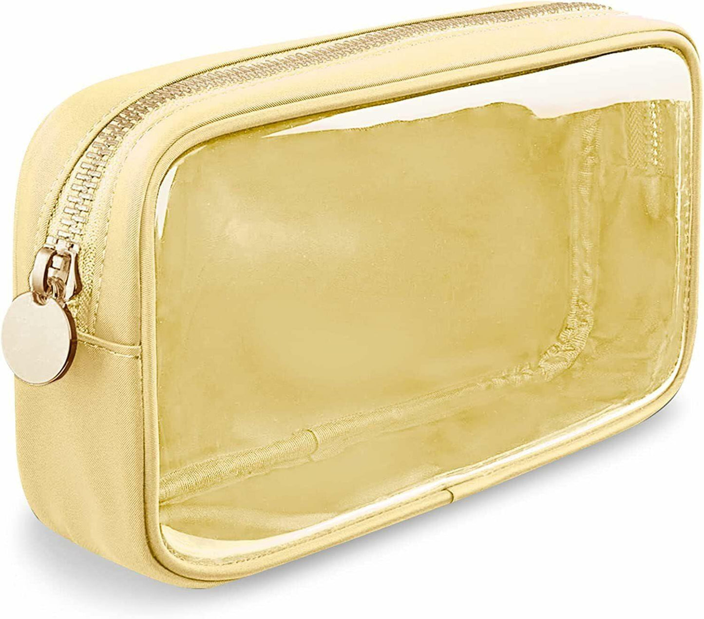 PRRQFJZS Clear Waterproof Makeup Bag Travel Organizer Zipper Yellow