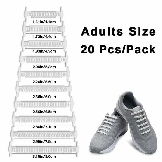 HOMAR No Tie Shoelaces Stretch Silicone Elastic Unisex Shoe Laces