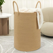 [Like New] Eblog 58L Cotton Rope Laundry Basket 20x15 Brown Woven Storage Basket