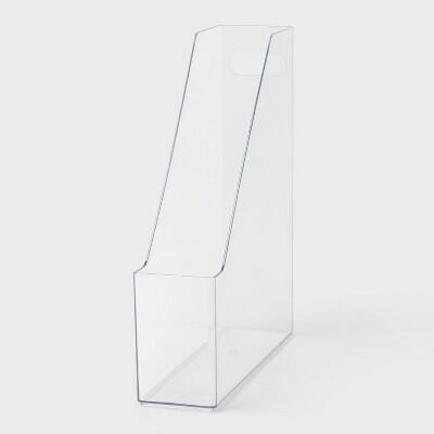 Brightroom Clear Plastic Magazine File Holder Organizer Desk Storage