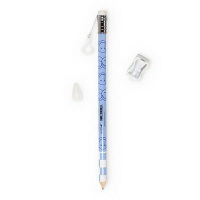 Yoobi SmileyWorld Giant Pencil Blue Smiley Checker School Supplies