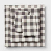 Room Essentials Twin/Twin XL Microfiber Sheet Set Gray Plaid Twin XL