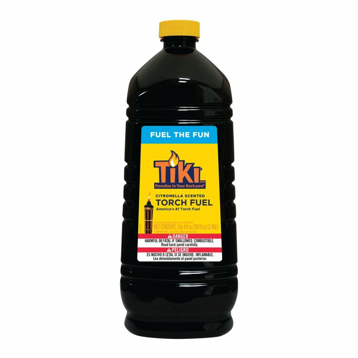 TIKI CITRONELLA Fuel 100 OZ Plastic Torch Fuel Easy Pour System