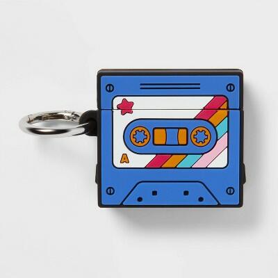 [Like New] Heyday™ AirPods Gen 1/2 Silicone Case Cassette Tape Multicolor Clip