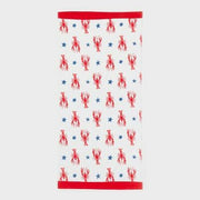 Sun Squad™ Lobster Beach Towel 32x62 Blue Waves Red Design