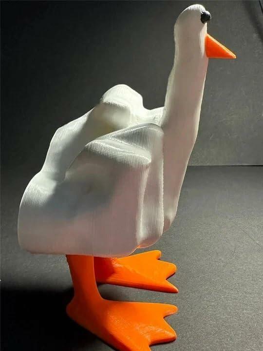 Hoxxu Funny Duck Figurine Resin Desk Garden Ornament Decorative Gift