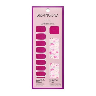 Dashing Diva Gloss Gel Nail Polish Strips Fleur Flair 32ct