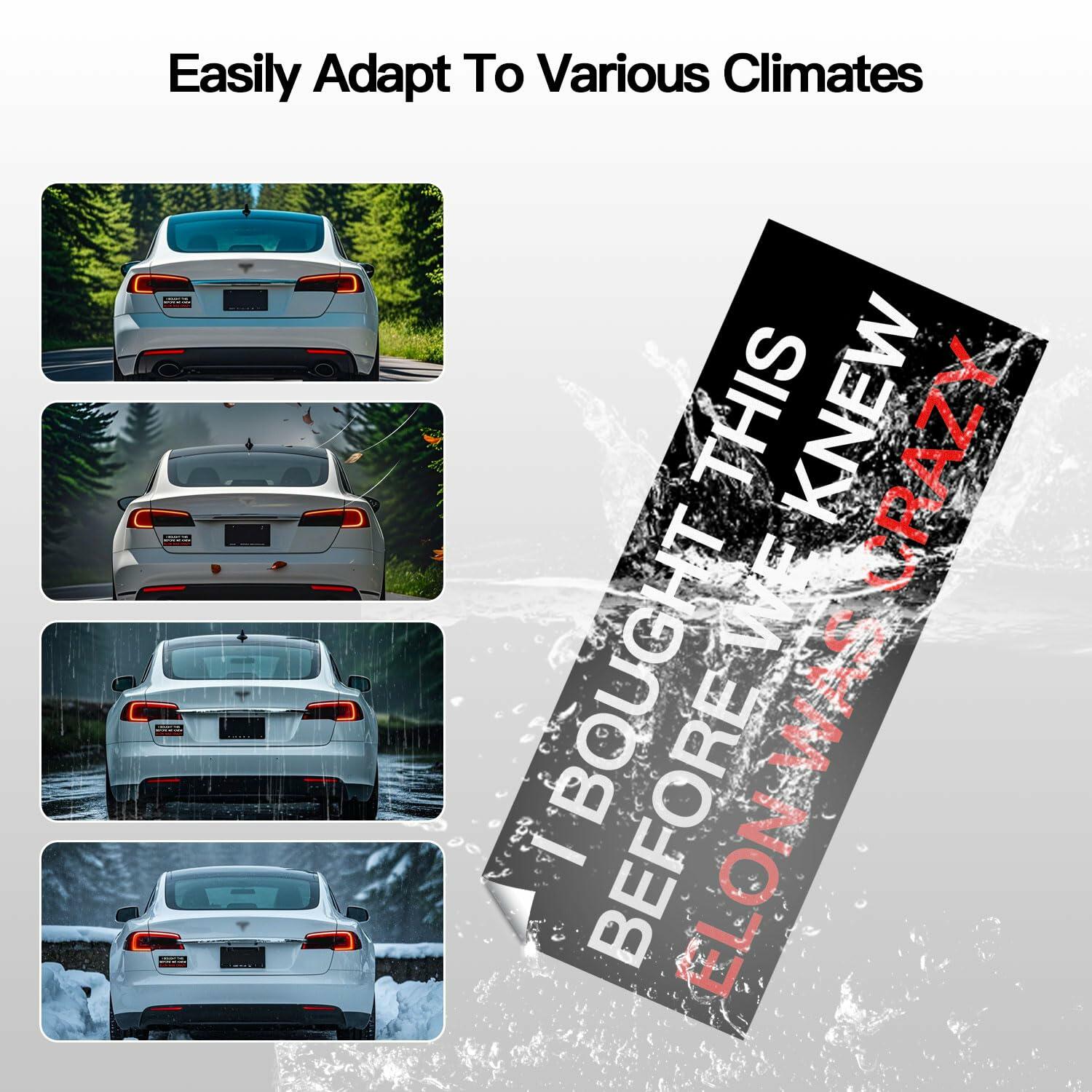 Funny Car Bumper Sticker 7.5x3 in Black 2 Pack – Humor Auto Decal Set