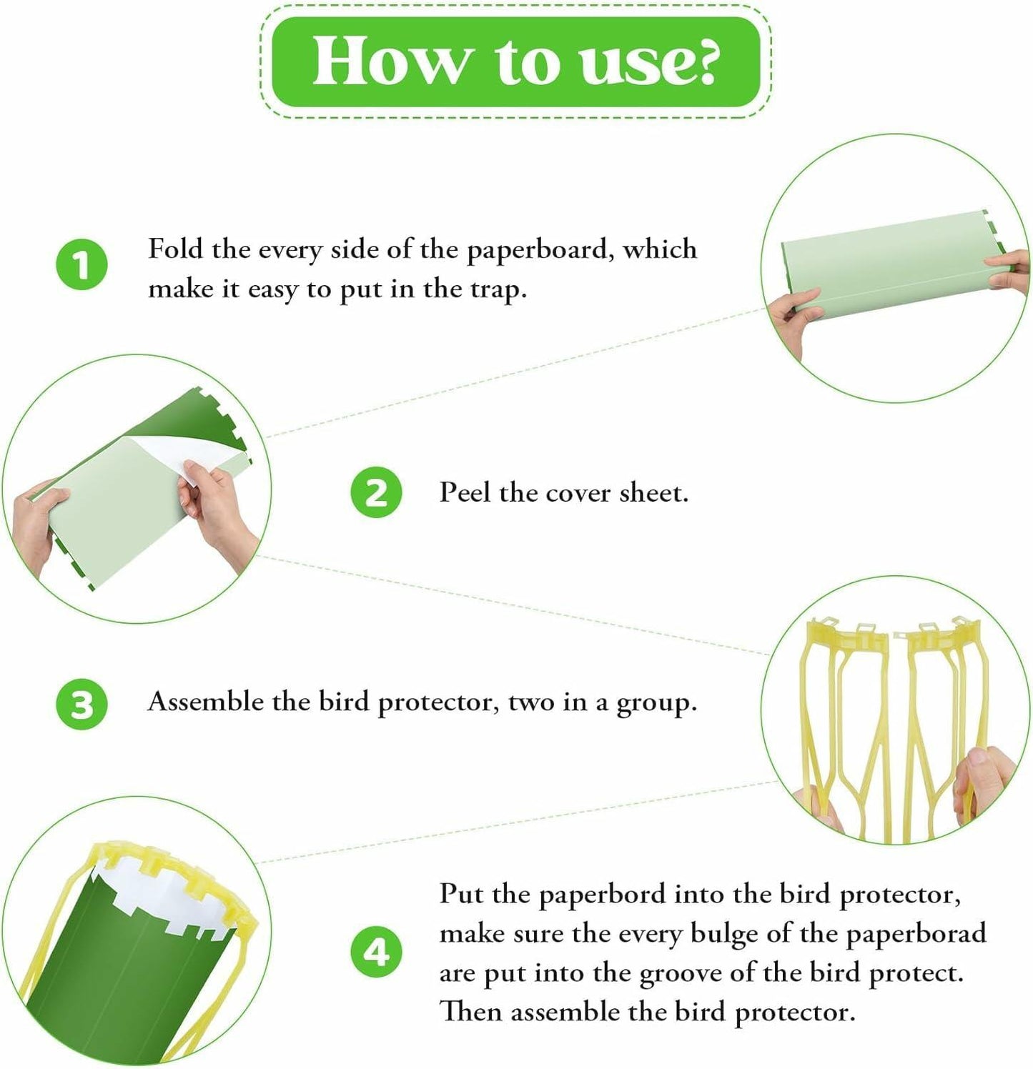 Dwcom Trap Wasp Traps Outdoor Hanging Fluorescent Green 2 Pack